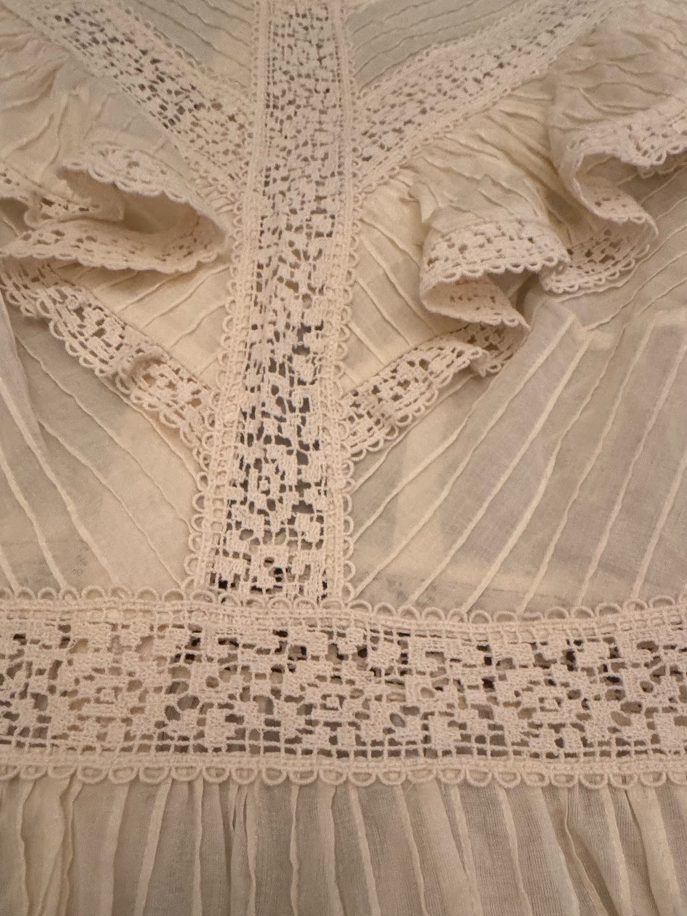 Zimmermann Ivory Lace Ruffle Blouse - Picture 4 of 9